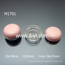 Smooth Pink Small Round Double Wall Bottle Jar